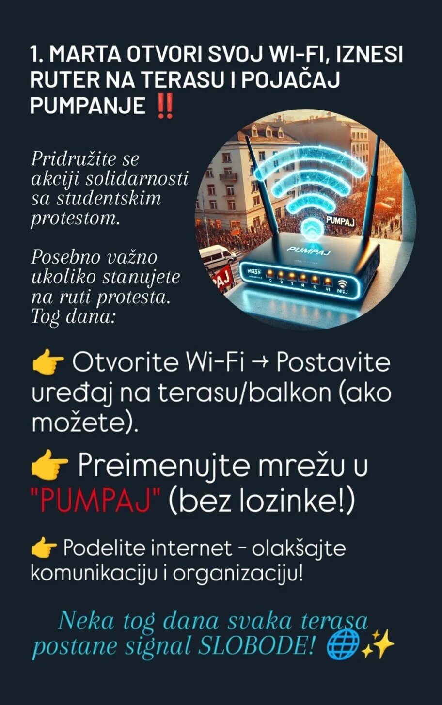 Brojne akcije Nišlija za 1. mart - deli se "wi-fi", poklanjaju torte, a napravljen i sajt za pomoć gostima 2 wifi