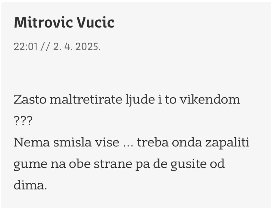Nikad agresivniji komentari protiv studenata na Južnim vestima 3 486749311 1922255171911593 46554568901798458 n