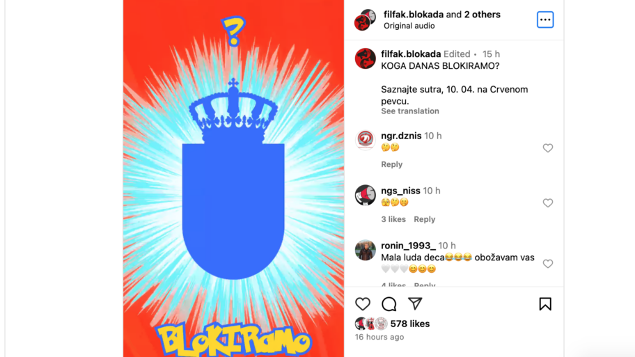 "Koga danas blokiramo?" - odgovaraju niški studenti danas u 11:52 2 Screenshot 2025 04 10 at 08.42.41