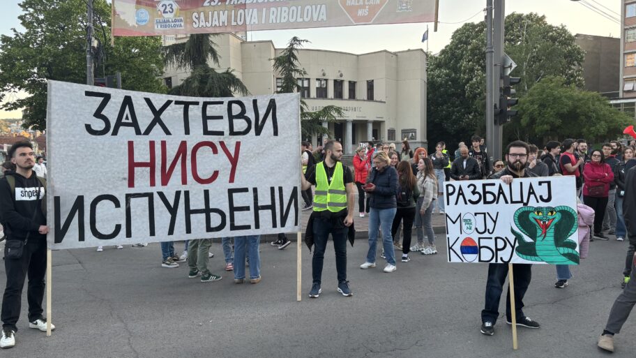 Niš u znak podrške Novom Sadu: Krvave šake i poruke protiv nasilja nad studentima 15 img 6349