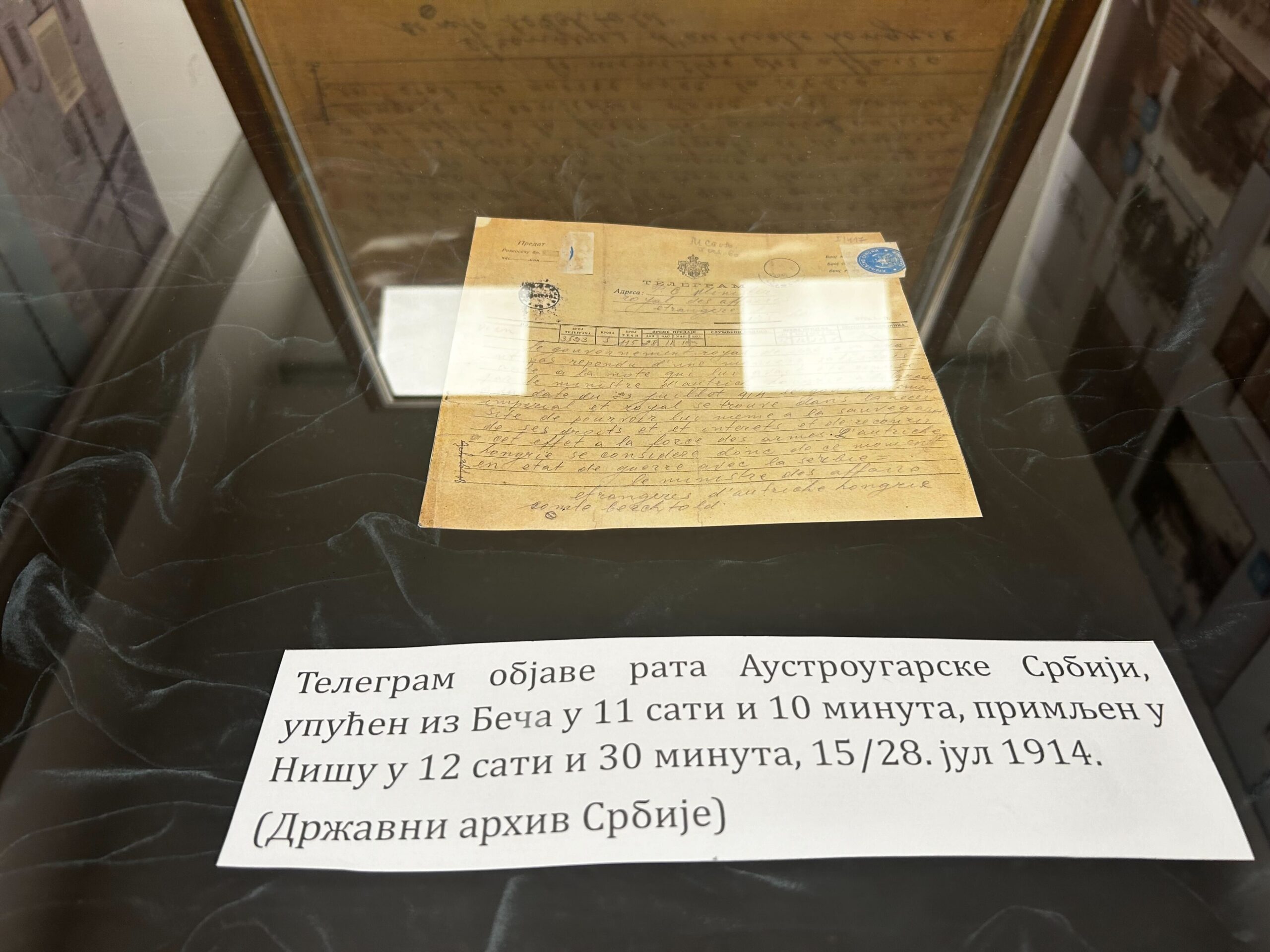 "Zapisi o Nišu (1914-1918)" - 177 svedočanstava iz ratne prestonice tokom Velikog rata 1 telegram foto nikola djukic