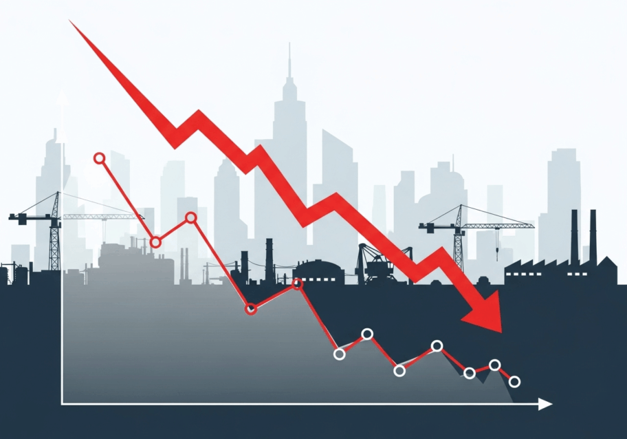 illustration 4 economic graph down