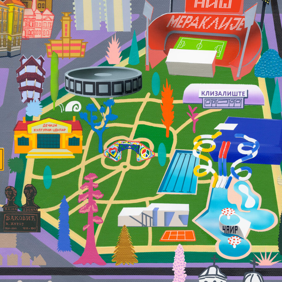 NISdetail slike 140x200cm akrilne boje na platnu 2025. Vuk Vuckovic 7