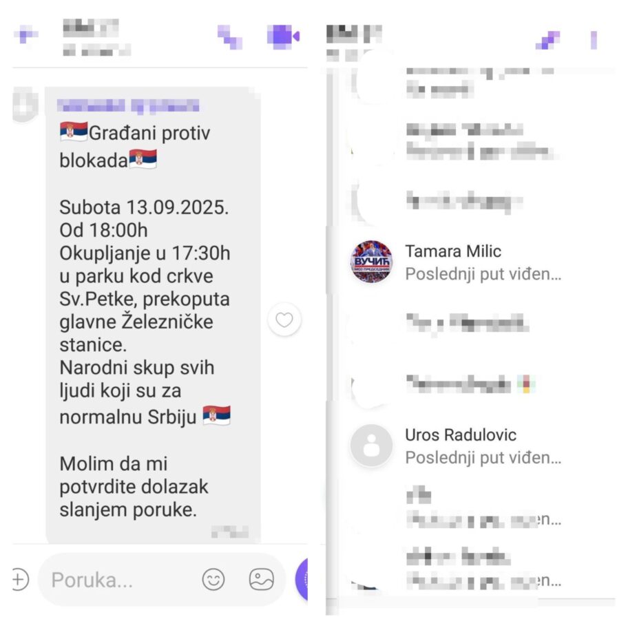 Milošević: SNS tvrdi da ne organizuje skup protiv blokada u Nišu, ali ih demantuje Viber prepiska 2 viber sns