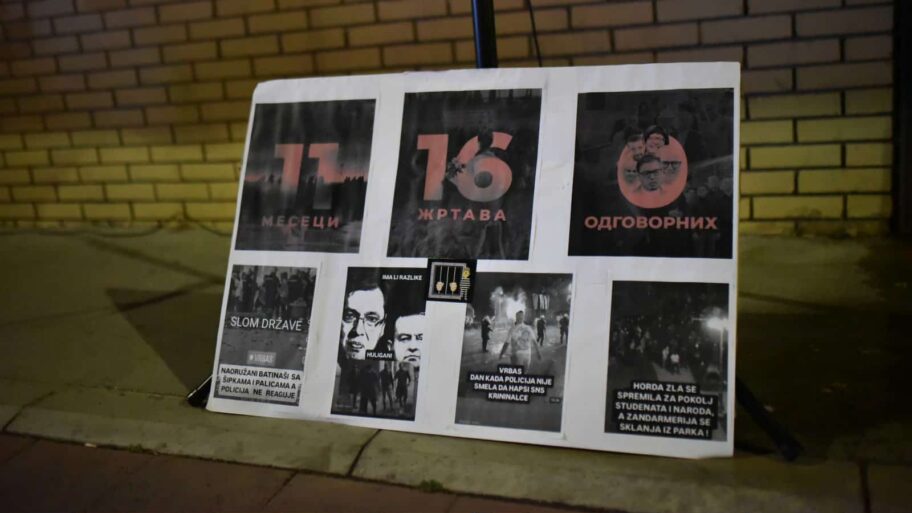 Protestom ispred prostorija SNS u Nišu obeleženo 11 meseci od pada nadstrešnice u Novom Sadu 3 0e38ca80 5ae7 4957 9c69 bf07dd8dda5b
