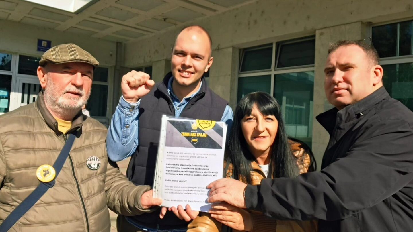 Peticijom do pešačkog - niški "Kreni-promeni" traži obeležavanje prelaza u ulici Stanoja Bunuševca 1 kreni promeni e1760977310879