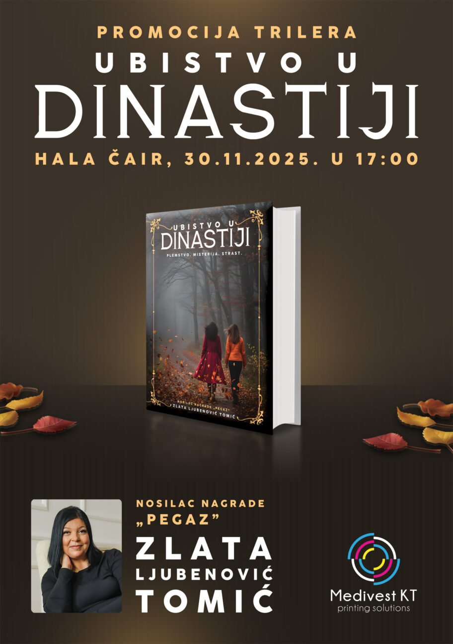 Promocija romana "Ubistvo u dinastiji" niške spisateljice na Sajmu knjiga 2 novine a5