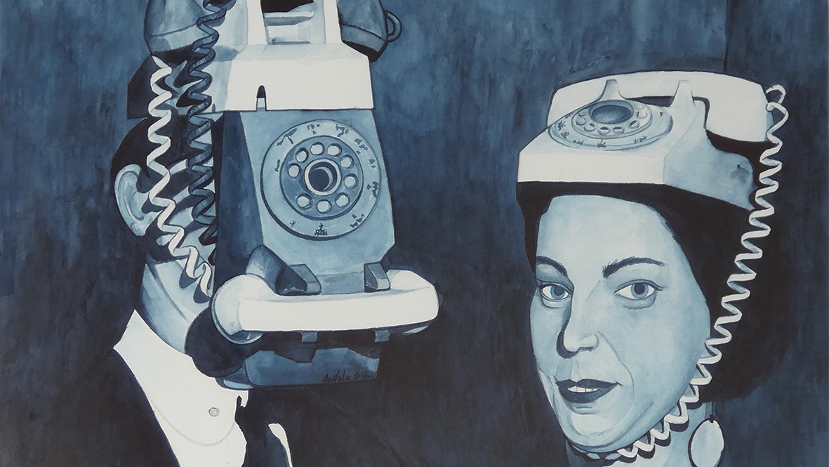 Zavisnost od lekova, malograđanski mentalitet, otuđenost - teme ovogodišnje izložbe "Niški crtež" 1 Анђела Мујчић 1981 Ниш Ало ало 2014 акварел на папиру