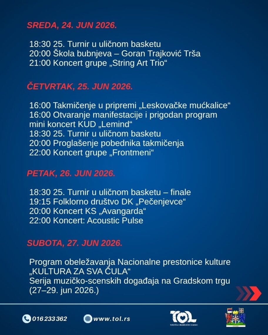 Leskovački letnji festival počinje 15. juna defileom mažoretkinja 4 tol2